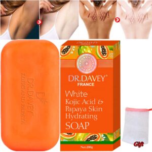 200g Vegan Kojic Acid & Papaya Handmade Cleaning soap – Natural Pores and skin Brightening Resolution for Darkish Pores and skin – Pure Magnificence Take care of Face and Physique